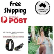Fit- Bit Style Red Smart Wristband Smart band Blood Pressure Heart Rate Monitor