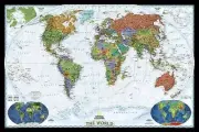 World Political Decorator Map: Wall Maps World by National Geographic Maps (Engl