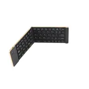 F66 Foldable Bluetooth Wireless 66 Keys Keyboard, Support Android / Windows / iOS(Gold)