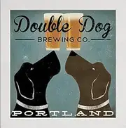 Frame Company Watson Range Double Dog Brewing Co by Ryan Fowler, Frame - 10 x 10 Inches, White
