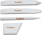 CrafTreat Teflon Bone Folder for Card Making, Scoring, Origami, Burnishing, Creasing and Book Binding - Teflon Bone Folder Combo (4Pcs) - Teflon Bone Folder and Scoring Tool - Teflon Bone Folder Tool