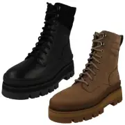 Ladies Clarks Leather Lace Up Casual Combat Style Boots Orianna2 Hike