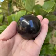 Polished Tourmaline Crystal Sphere From Madagascar & Meaning Card (#4256)