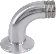 1.5" Tri Clamp x 3/4" BSPT Male 90 Degree Elbow SUS 304 Stainless Steel Sanitary Pipe Fitting Home Brew Beer Wine