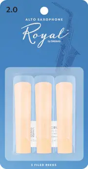 Rico Royal Alto Sax Reeds, Strength 2.0, 3-pack