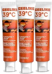 CEELIKE 39˚C Lysozyme Whitening Toothpaste – Whitening, Mildly Heated Formula with Waterless Technology, Effective Toothpaste for Brighter Smile, 3 x 100g