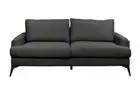 HILA 2 SEATER LOUNGE SOFA COUCH SETTEE DARK GREY FABRIC