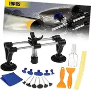 GANAZONO Professional Car Dent Puller Kit with Bridge Tool Includes Puller Tabs Glue Sticks Spray Bottle Cloth for Auto Refrigerator Washing Machine Dents