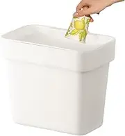 Over The Door Trash Can | Door-Mounted Garbage Bin with Lid - Multifunctional Square Kitchen Garbage Can for Cabinets Tables Desks Bedsides