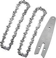 2-Pack 4 Inch Mini Chainsaw Chain with Replacement Bar, Replacement Guide Saw Chains for Cordless Electric Chainsaw & Wood Branch Cutting Mini Chainsaws (28 Drive Links)