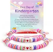 [YUZHEJIE] First Day of Kindergarten Pre-K Bracelet Mother Daughter Matching Bracelets Back to School Natural Stone Bracelets for Women Girls Teen Jewelry Gifts