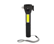 C99 Zoom Strong Light Flashlight USB Glass Hammer Red Light Emergency Flashlight with COB Side Light Magnet for Outdoor Activity Hiking