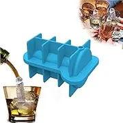 Roczential Silicone Ice Cube Mold, Decompress Ice Lattice with 1Pcs Funnel Creative and Fun Design Ice Cube Making Mold Tray for Cocktails, Bourbon, Whiskey-Perfect for Parties and Events (Blue)
