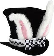 Bunny Ears Hat | Velvet Top Hats for Men,Halloween Costume Accessory, Men's Adult Black Bunny Ear Hat for Easter