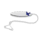 Silver Enamel Bluebird Baby Brooch
