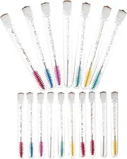 IWOWHERO 20Sets DIY Eyelash Brush Tubes with Empty Mascara Bottles Refillable Transparent Eyelash Containers for Easy Application for Travel and Makeup Storage