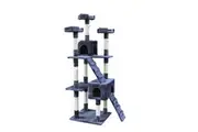 YES4PETS 180 cm Cat Scratching Post Tree W ladder-Grey