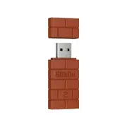 8Bitdo Wireless USB Adapter 2 for Switch,Windows,Mac & Steam Deck,Compatible with Xbox Series X & S Controller,Xbox One Bluetooth Controller,Switch Pro and PS5 Controller (Brown)