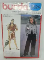 Burda 5524 Misses Jacket Pants Shorts Sewing Pattern Sizes 10-18
