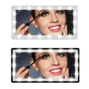 Vehicle Cosmetic Mirror Clip on for Sun Visor Rechargeable LED Makeup Travel Mir