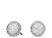 David Yurman 7mm Chatelaine Pave Stud Earrings