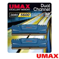 在飛比找Yahoo奇摩購物中心優惠-UMAX DDR5 5600 32G(16Gx2) 桌上型記