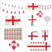 England St George Decorations Bunting Flags Plates Cups Car Flags Party Decor