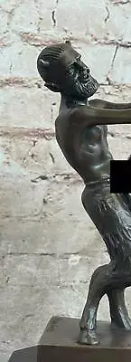 Museum Quality Bergman Naked Satyr amp; Nude Boy Bronze Sculpture Statue Artwork