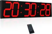 28.5in Double Sided Digital Wall Clock, Multifunctional Led Large Clock with