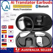 Language Translation Earbuds 144 Languages Real Time Two-Way Translator Pods AU.