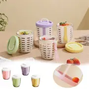Portable Leak Proof Fruit Cup With Fork Large Capacity Picnic Container