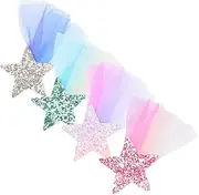 ERINGOGO 4 pcs Meteor Hair Clips Cute Sparkle Hair Accessories for Safe Sturdy Design present for Little Versatile Outfit