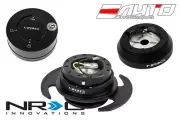 NRG Steering Wheel Short Hub SRK-160H + Black Gen3 Quick Release + Shine Lock (for: Mazda)