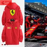 法拉利車隊隊服外套F1賽車服2021休閑夾克FERRARI衣服沖鋒衣上衣(**X者）