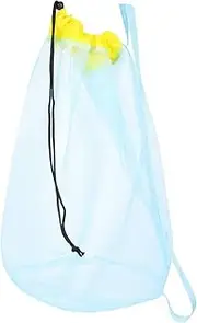 LIFKOME Portable Beach Bag Mesh Drawstring Tote for Shell Collecting Beach for Boys Convenient Outdoor Storage with Smooth Closure for Sand Play Swimming