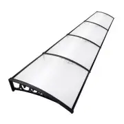 Instahut Window Door Awning Door Canopy Patio UV Sun Shield Transparent 1mx4m DI