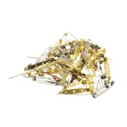 50Pcs Badge Pins, 35mm Safety Pins Bar Name Tag Pin Bulk, Colorful