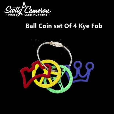 SCOTTY CAMERON Ltd. Ball Coin set Of 4 Kye Fob Ball Marker Coin New Titleist