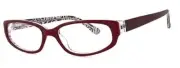 Calabria Vivid 725 Womens Designer Acetate Reading Glasses in Wine-Zebra ; +3.00