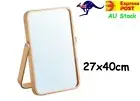 IKEA IKOR Table Mirror Ash Vanity Folding Wall Wood Bathroom Make Up Hanging