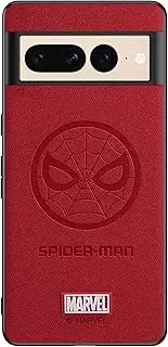 [IRON SPIDER] Case for Google Pixel 7A, with Superhero Character Compatible Pixel 7A Leather Case (RED)