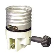 B&P Lamp Socket Porcelain Turn Knob Interiors