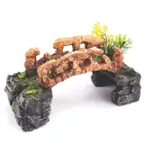 Kazoo Stone Bridge with Plants Small Fish Tank Ornament