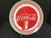 Drink Coca Cola Coke Melamine Dinner Plates 4 qty Red White Green 10.5" NEW
