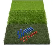 SAPLIZE Foldable Golf Hitting Mat, Portable Golf Practice Grass Mat for Indoor/O