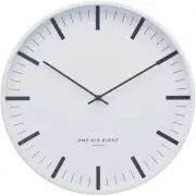NEW One Six Eight London Jaz Metal Wall Clock, White, 40cm