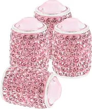 LIFKOME 4Pcs Bling Tire Valve Caps Cute Rhinestone Car Accessories Durable Tire Stem Caps with Sealing Stylish Valve Caps for Cars Suvs and Bikes