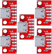 5PCS/Lot USB Type-C Breakout Board Serial Basic Breakout Female Connector Type PCB Converter Board