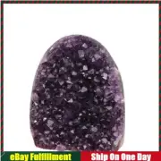 Natural Amethyst Quartz Cluster Cut Base Geode Crystal Healing Mineral Decor US