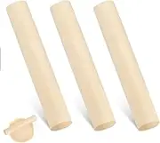 Small Wooden Rolling Pin, 3 Pack Classic Wood French Rolling Pins Mini Dough Roller Kitchen Utensil Tool for Baking Fondant, Pasta, Bread, Crust, Pastry, Cookie, Pizza, Pie, Cylinder Design (6.3 Inch)